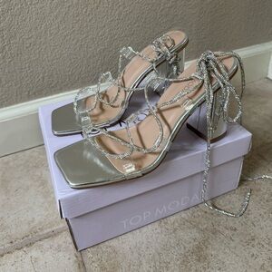 NEW Top Moda Sparkly Strappy Heels